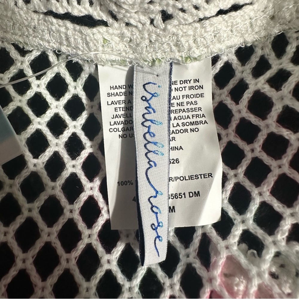 Isabella Rose COASTAL DREAM KIMONO/B.S Cover/Printed Crochet Mesh/Size: Medium - Picture 6 of 10